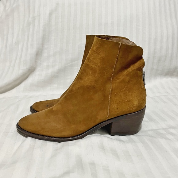 Lucky Brand Kaiya Suede Western Ankle Boot Brown size 6 - Picture 4 of 11